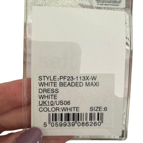 Self-Portait - Elegant Off-Shoulder Beaded White Evening Gown Sz 6 - Picture 9 of 10